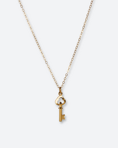 10K Gold Key Necklace