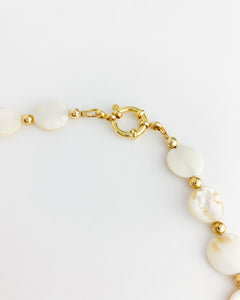 Amara Flat Shell Necklace - Salty Threads