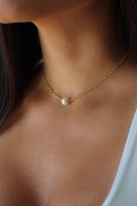 Ariana Single Pearl Necklace - Salty Threads